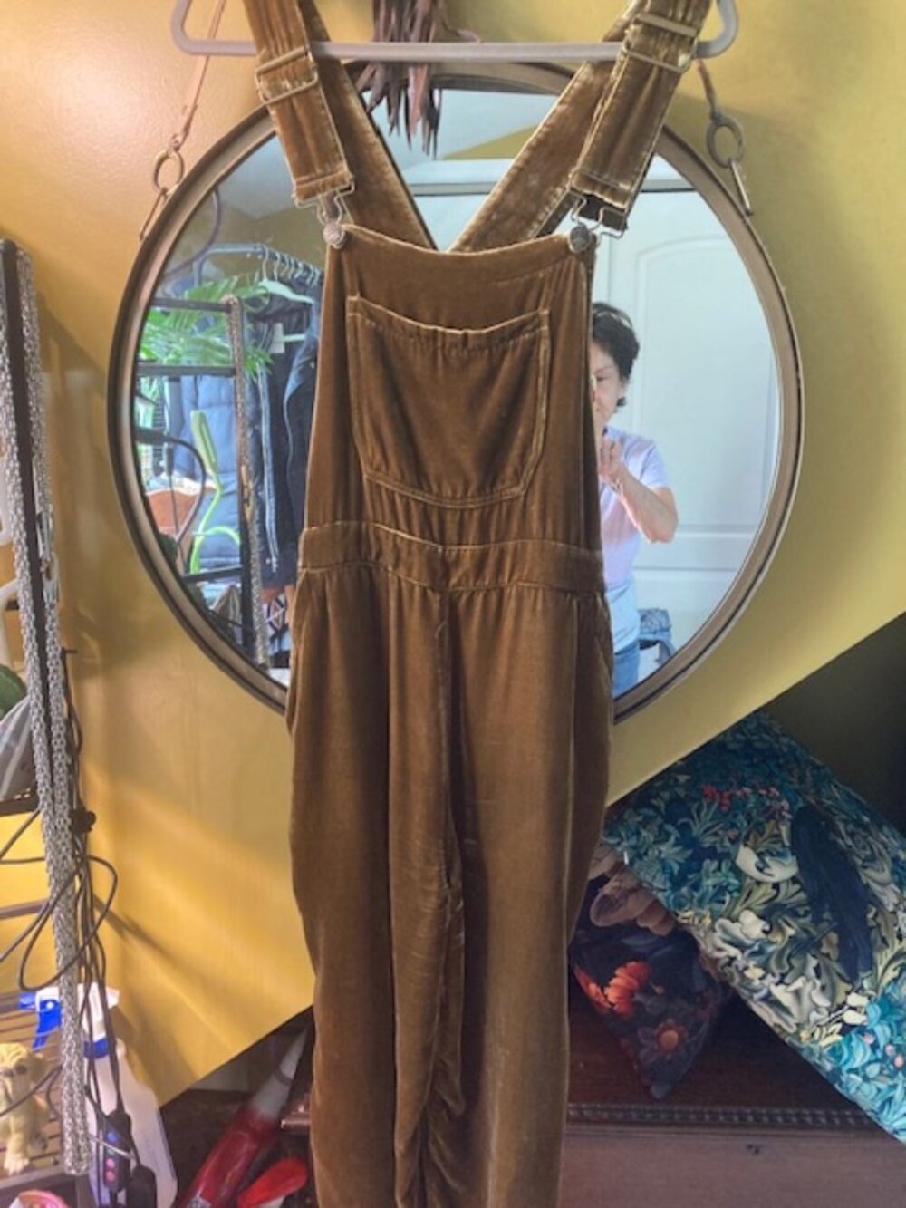 Faherty Women's Velvet Overalls
